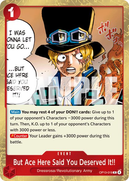But Ace Here Said You Deserved It!! (OP13-019)