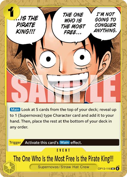 The One Who Is the Most Free Is the Pirate King!!! (OP13-116)