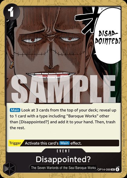 Disappointed? (OP14-099)
