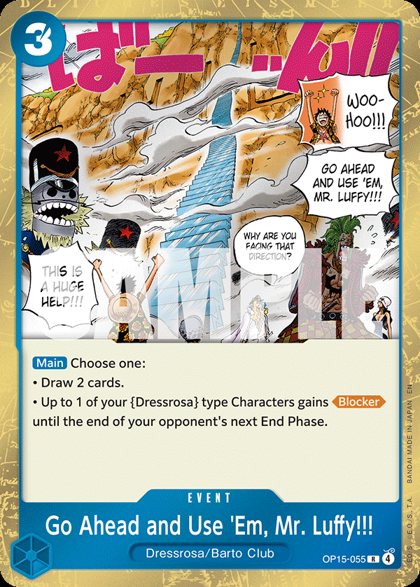 Go Ahead and Use 'Em, Mr. Luffy!!! (OP15-055)