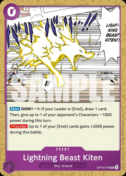 Lightning Beast Kiten (OP15-076)