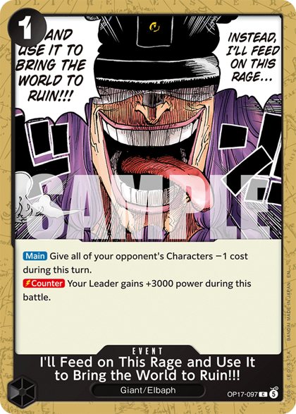 I'll Feed on This Rage and Use It to Bring the World to Ruin!!! (OP17-097)