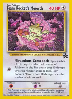 Team Rocket's Meowth (Wizards Black Star Promos 18)