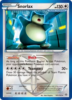 Snorlax (Plasma Storm 101)