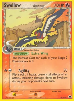 Swellow δ (Dragon Frontiers 40)