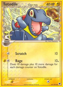 Totodile δ (Dragon Frontiers 67)
