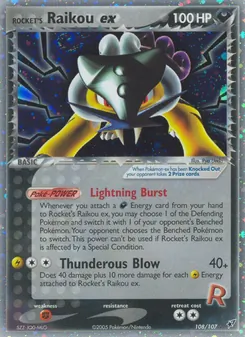 Rocket's Raikou ex (Deoxys 108)