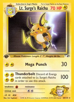 Lt. Surge's Raichu (Gym Heroes 28)