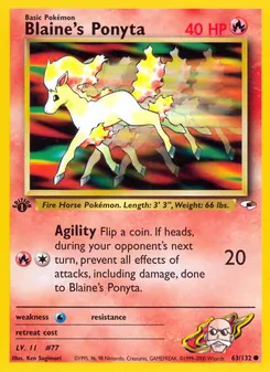 Blaine's Ponyta (Gym Heroes 63)