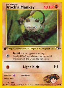 Brock's Mankey (Gym Heroes 67)