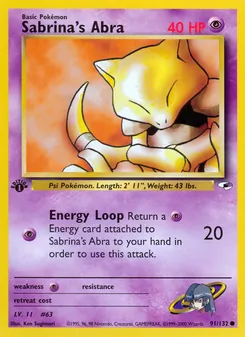 Sabrina's Abra (Gym Heroes 91)