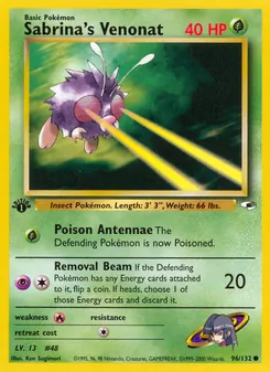Sabrina's Venonat (Gym Heroes 96)
