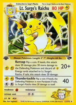 Lt. Surge's Raichu (Gym Challenge 11)