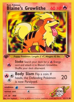 Blaine's Growlithe (Gym Challenge 62)