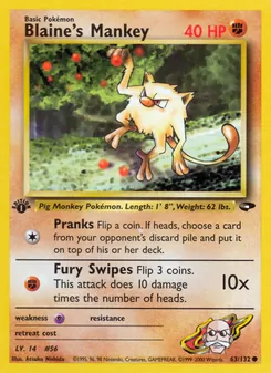 Blaine's Mankey (Gym Challenge 63)