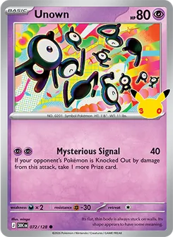 Unown (30th Celebration 72)