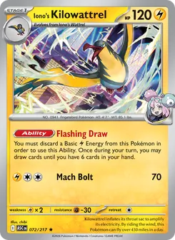Iono's Kilowattrel (Ascended Heroes 72)