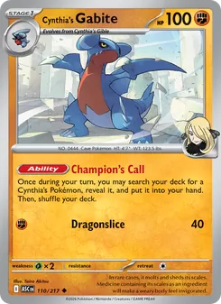 Cynthia's Gabite (Ascended Heroes 110)