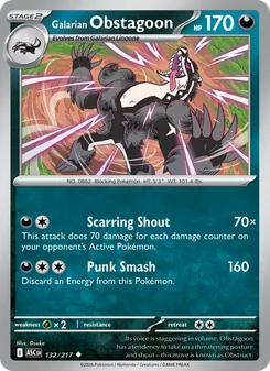 Galarian Obstagoon (Ascended Heroes 132)