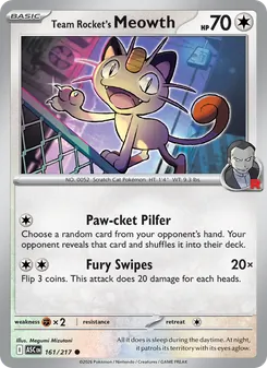 Team Rocket's Meowth (Ascended Heroes 161)