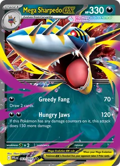 Mega Sharpedo ex (Phantasmal Flames 61)