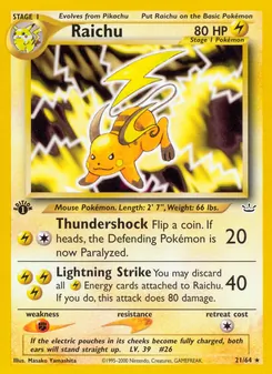 Raichu (Neo Revelation 21)