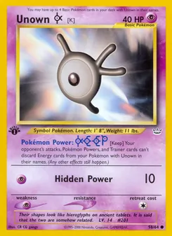 Unown [K] (Neo Revelation 58)