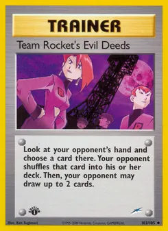 Team Rocket's Evil Deeds (Neo Destiny 103)