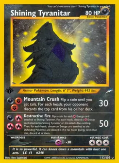 Shining Tyranitar (Neo Destiny 113)