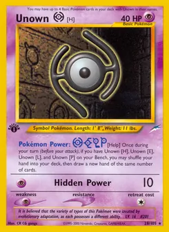 Unown [H] (Neo Destiny 28)
