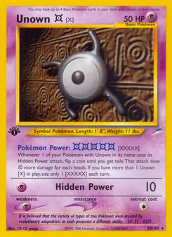 Unown [X] (Neo Destiny 30)