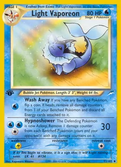 Light Vaporeon (Neo Destiny 52)