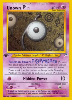 Unown [P] (Neo Destiny 58)