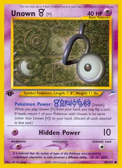 Unown [V] (Neo Destiny 89)