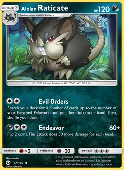Alolan Raticate (Sun & Moon 77)