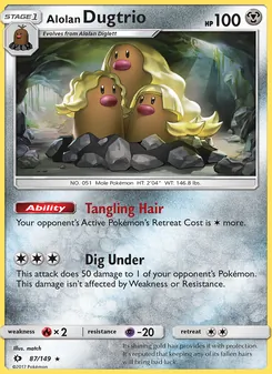 Alolan Dugtrio (Sun & Moon 87)