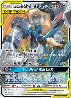 Lucario & Melmetal-GX (Unbroken Bonds 120)