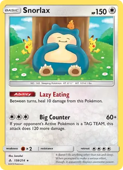 Snorlax (Unbroken Bonds 158)