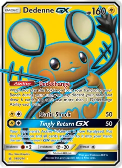 Dedenne-GX (Unbroken Bonds 195)