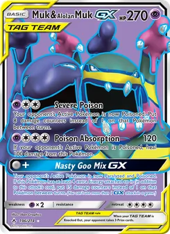 Muk & Alolan Muk-GX (Unbroken Bonds 196)