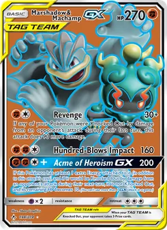 Marshadow & Machamp-GX (Unbroken Bonds 198)