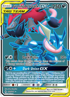 Greninja & Zoroark-GX (Unbroken Bonds 200)