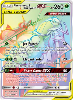 Pheromosa & Buzzwole-GX (Unbroken Bonds 215)