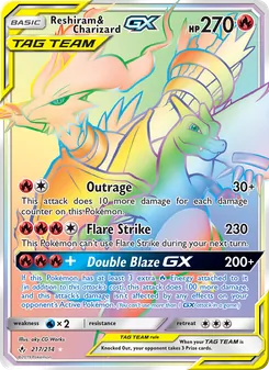 Reshiram & Charizard-GX (Unbroken Bonds 217)