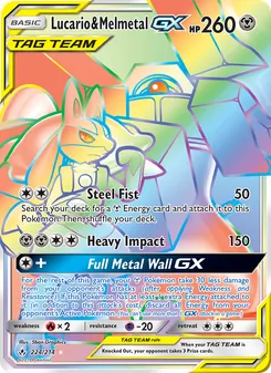 Lucario & Melmetal-GX (Unbroken Bonds 224)