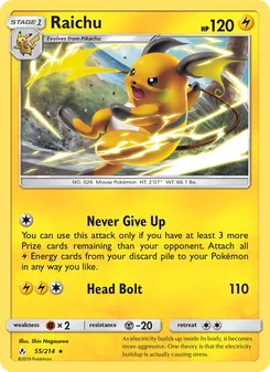 Raichu (Unbroken Bonds 55)
