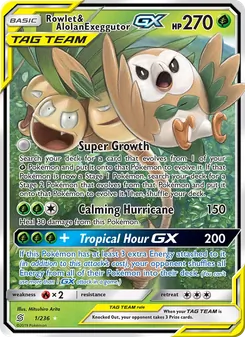 Rowlet & Alolan Exeggutor-GX (Unified Minds 1)