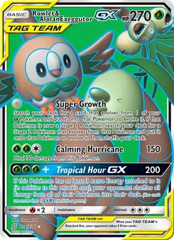 Rowlet & Alolan Exeggutor-GX (Unified Minds 214)
