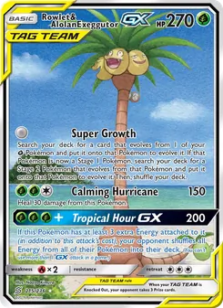Rowlet & Alolan Exeggutor-GX (Unified Minds 215)
