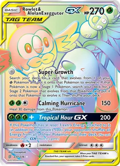 Rowlet & Alolan Exeggutor-GX (Unified Minds 237)